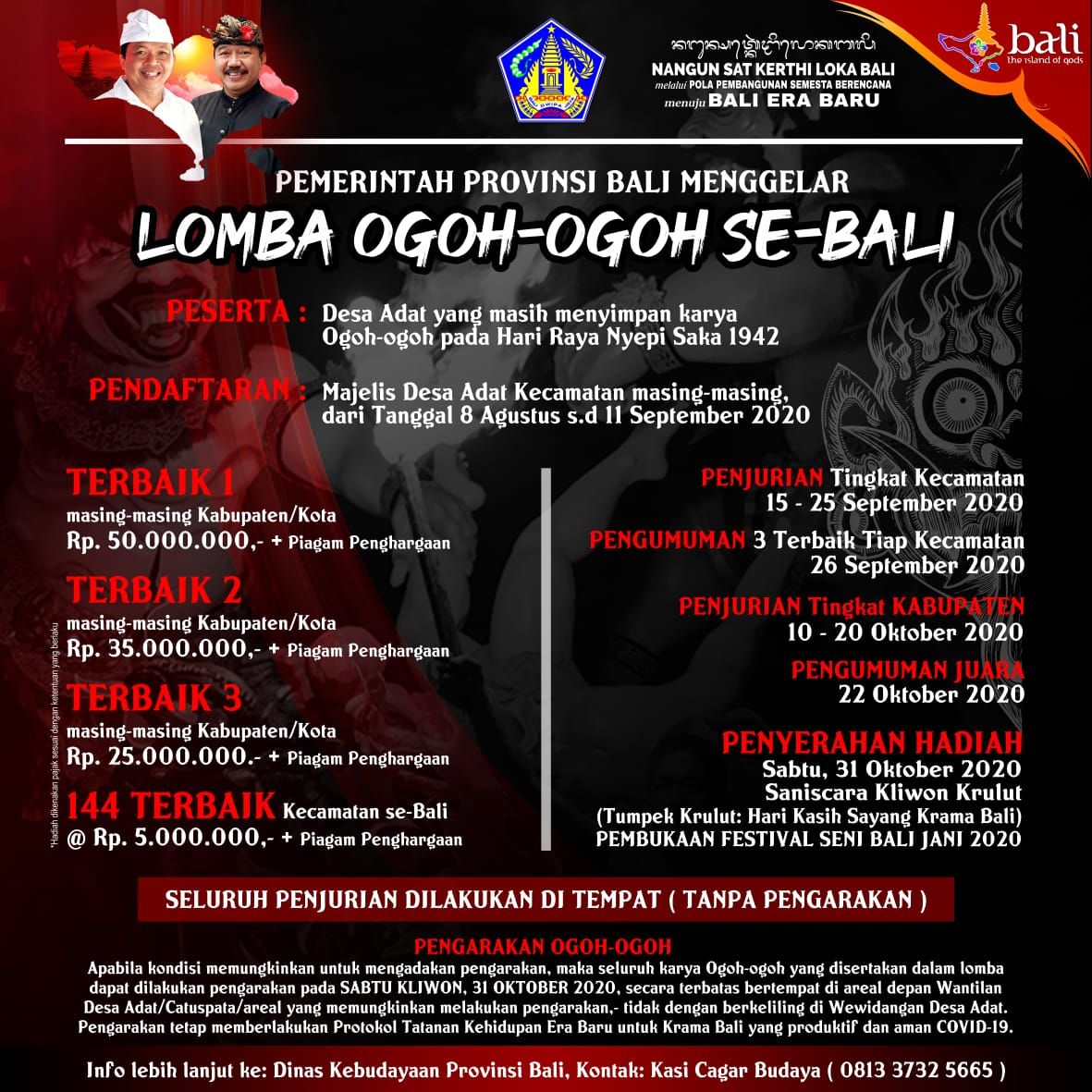 podiumnews.com-Lomba Ogoh-ogoh Bakal Digelar Pemprov pada 31 Oktober 2020